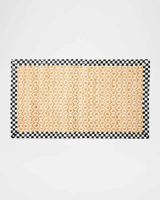 Courtly Check Natural Honeycomb Jute Rug, 3' x 5'